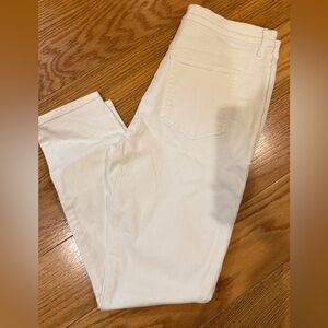 LOFT -White jeans with buttons